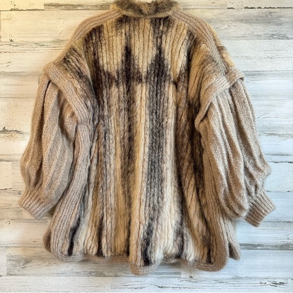Sol Braunstein Faux Fur Mink Zip Outer Jacket Shacket XL - Picture 2 of 13